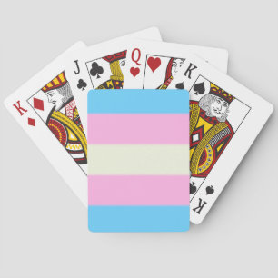 Falln Transgender Pride Flag Playing Cards