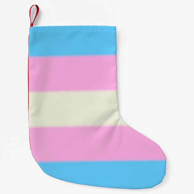 Falln Transgender Pride Flag Small Christmas Stocking (Front)