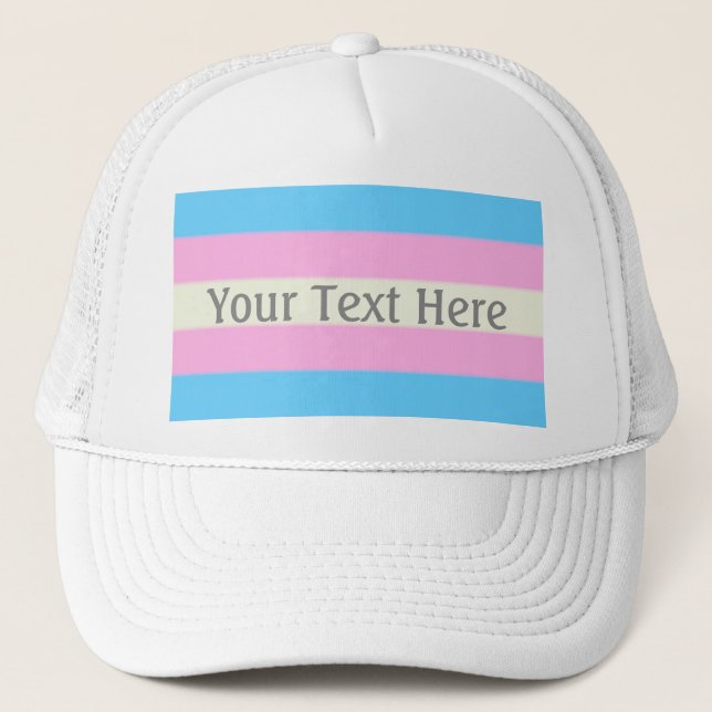 Falln Transgender Pride Flag Trucker Hat (Front)