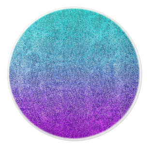 Falln Tropical Dusk Glitter Gradient Ceramic Knob