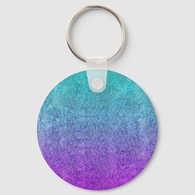 Falln Tropical Dusk Glitter Gradient Key Ring (Front)
