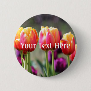 Falln Tulips Aflame 6 Cm Round Badge