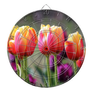 Falln Tulips Aflame Dartboard