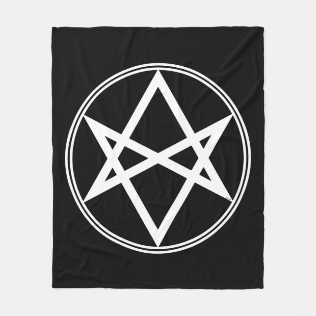 Falln Unicursal Hexagram White Fleece Blanket (Front)