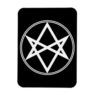 Falln Unicursal Hexagram White Magnet