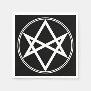 Falln Unicursal Hexagram White Napkin