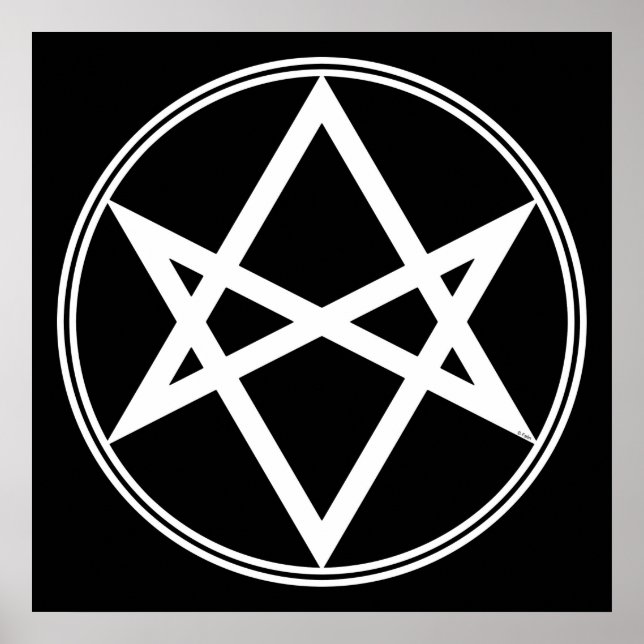 Falln Unicursal Hexagram White Poster (Front)