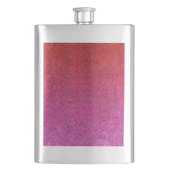 Falln Valentine Glitter Gradient Hip Flask (Front)
