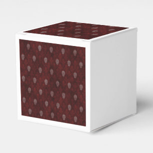 Falln Victorian Skulls Red Favour Box