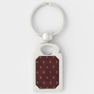 Falln Victorian Skulls Red Key Ring