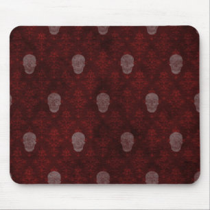 Falln Victorian Skulls Red Mouse Mat