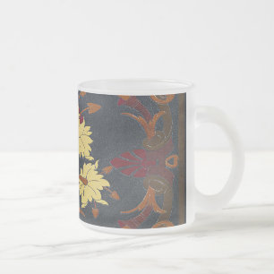 Falln Victorian Vines Book Frosted Glass Coffee Mug