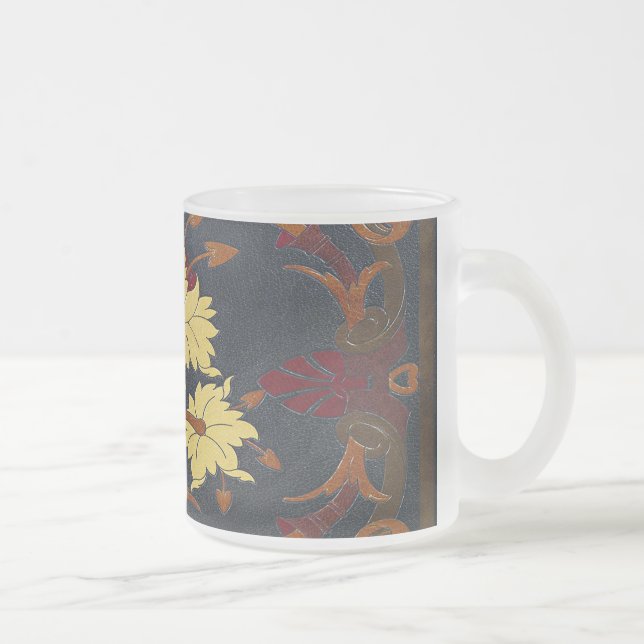 Falln Victorian Vines Book Frosted Glass Coffee Mug (Right)