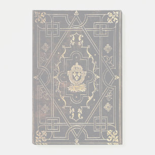 Falln Vintage Leather and Gold Post-it Notes