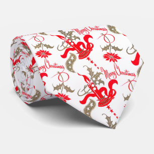 Falln Vintage Merry Christmas Candles Tie