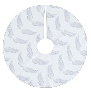 Falln White Angel Wings Brushed Polyester Tree Skirt