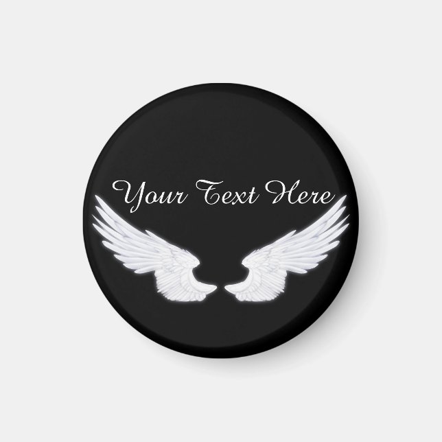 Falln White Angel Wings Magnet (Front)
