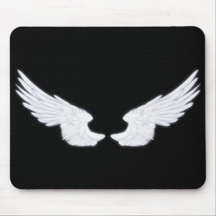 Falln White Angel Wings Mouse Mat