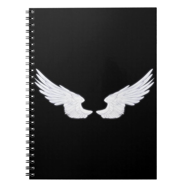 Falln White Angel Wings Notebook (Front)
