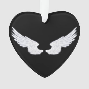 Falln White Angel Wings Ornament