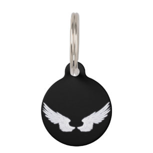 Falln White Angel Wings Pet Tag
