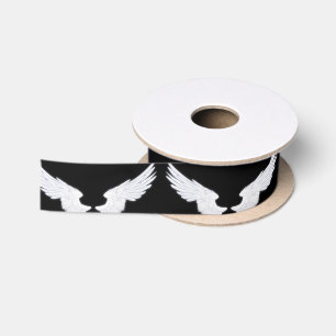 Falln White Angel Wings Satin Ribbon