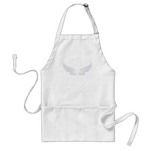 Falln White Angel Wings Standard Apron