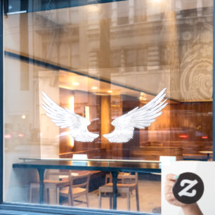 Falln White Angel Wings Window Cling