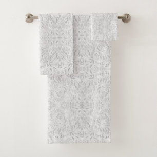 Falln White Lace Bath Towel Set