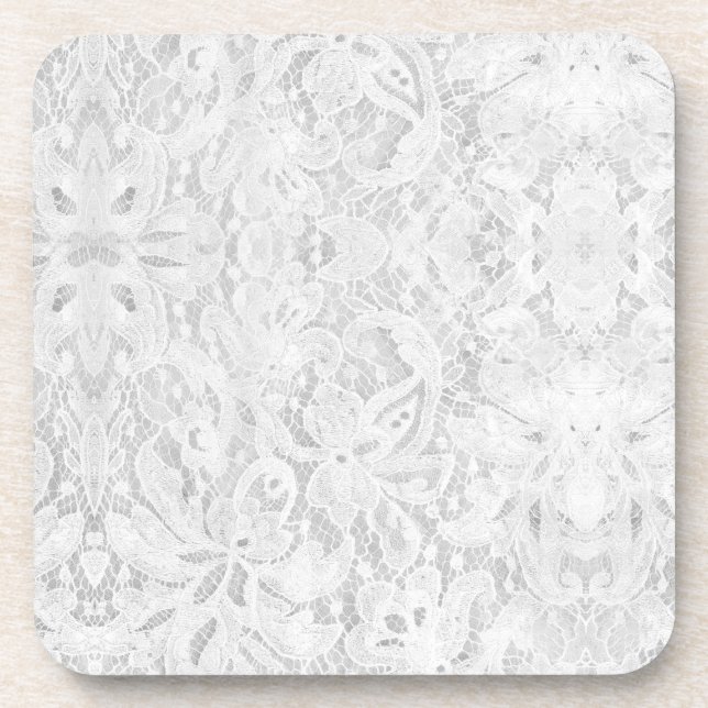 Falln White Lace Coaster (Front)