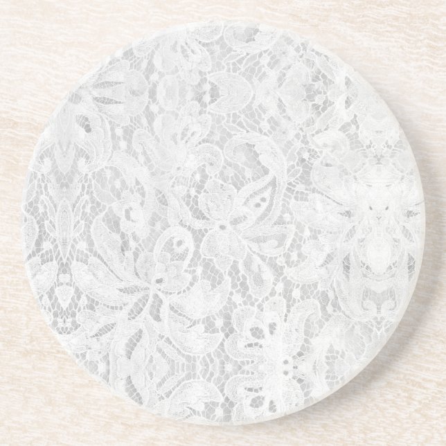 Falln White Lace Coaster (Front)