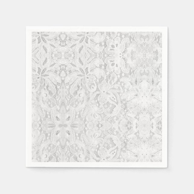 Falln White Lace Napkin (Front)