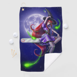 Falln Witchy PinUp Golf Towel