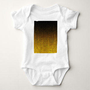 Falln Yellow & Black Glitter Gradient Baby Bodysuit