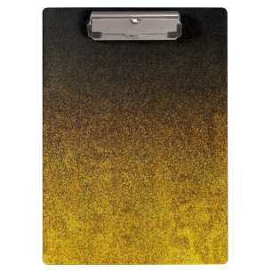 Falln Yellow & Black Glitter Gradient Clipboard