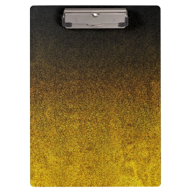 Falln Yellow & Black Glitter Gradient Clipboard (Front)