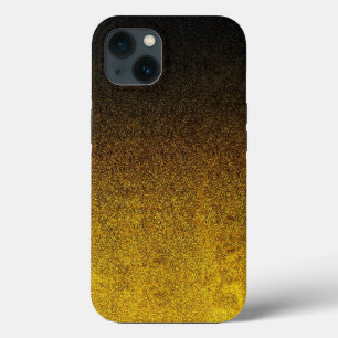 Falln Yellow & Black Glitter Gradient iPhone 13 Case