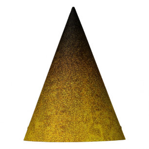 Falln Yellow & Black Glitter Gradient Party Hat