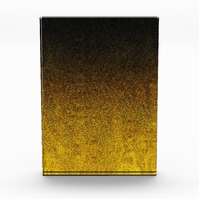 Falln Yellow & Black Glitter Gradient Photo Block (Front)