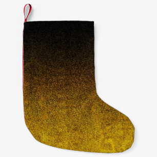 Falln Yellow & Black Glitter Gradient Small Christmas Stocking