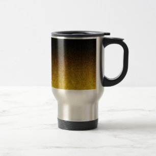 Falln Yellow & Black Glitter Gradient Travel Mug