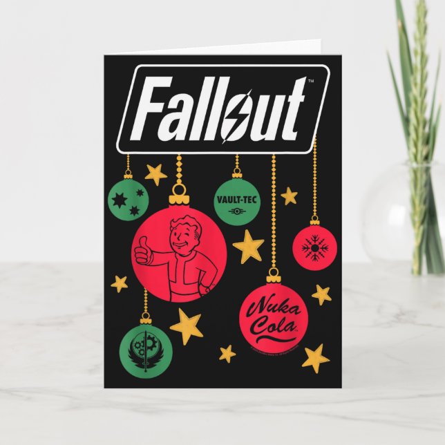 Fallout Logo Christmas Ornaments Video Game  Card (Front)