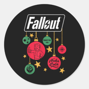 Fallout Logo Christmas Ornaments Video Game  Classic Round Sticker