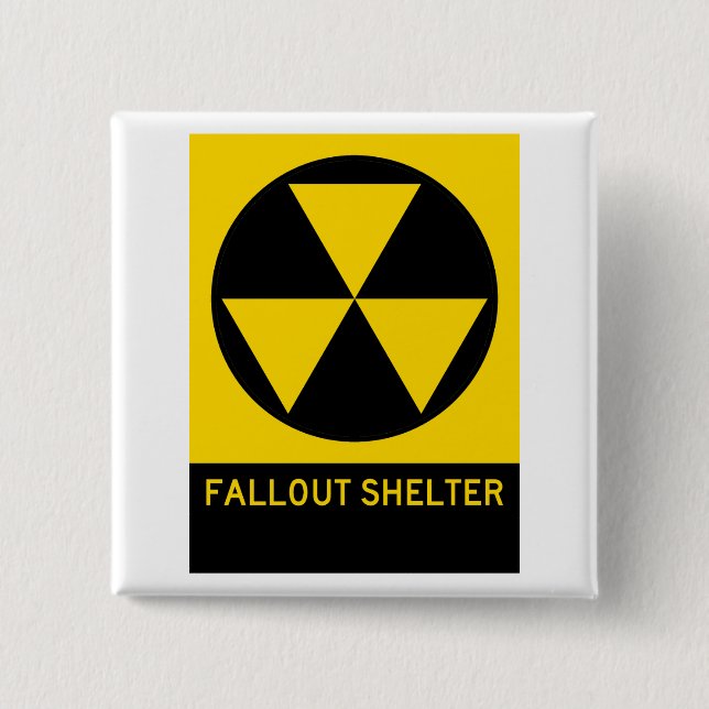 Fallout Shelter Highway Sign 15 Cm Square Badge (Front)