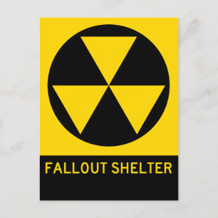 Fallout Shelter Highway Sign Postcard
