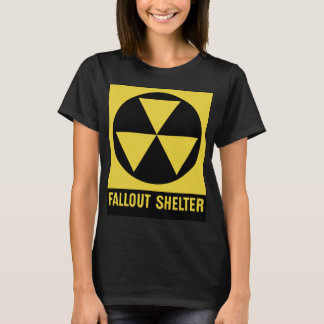 Fallout Shelter Nuclear Emergency Disaster Sign Fa T-Shirt