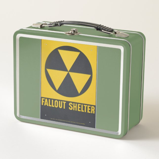 Fallout Shelter Sign Metal Lunch Box (Front)