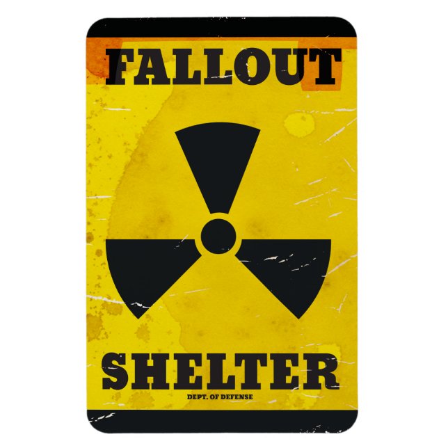 Fallout Shelter vintage warning poster Magnet (Vertical)