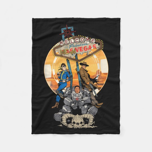 Fallout - Welcome To Fabulous New Vegas  Fleece Blanket (Front)