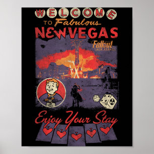 Fallout Welcome To Fabulous New Vegas Vintage Vide Poster